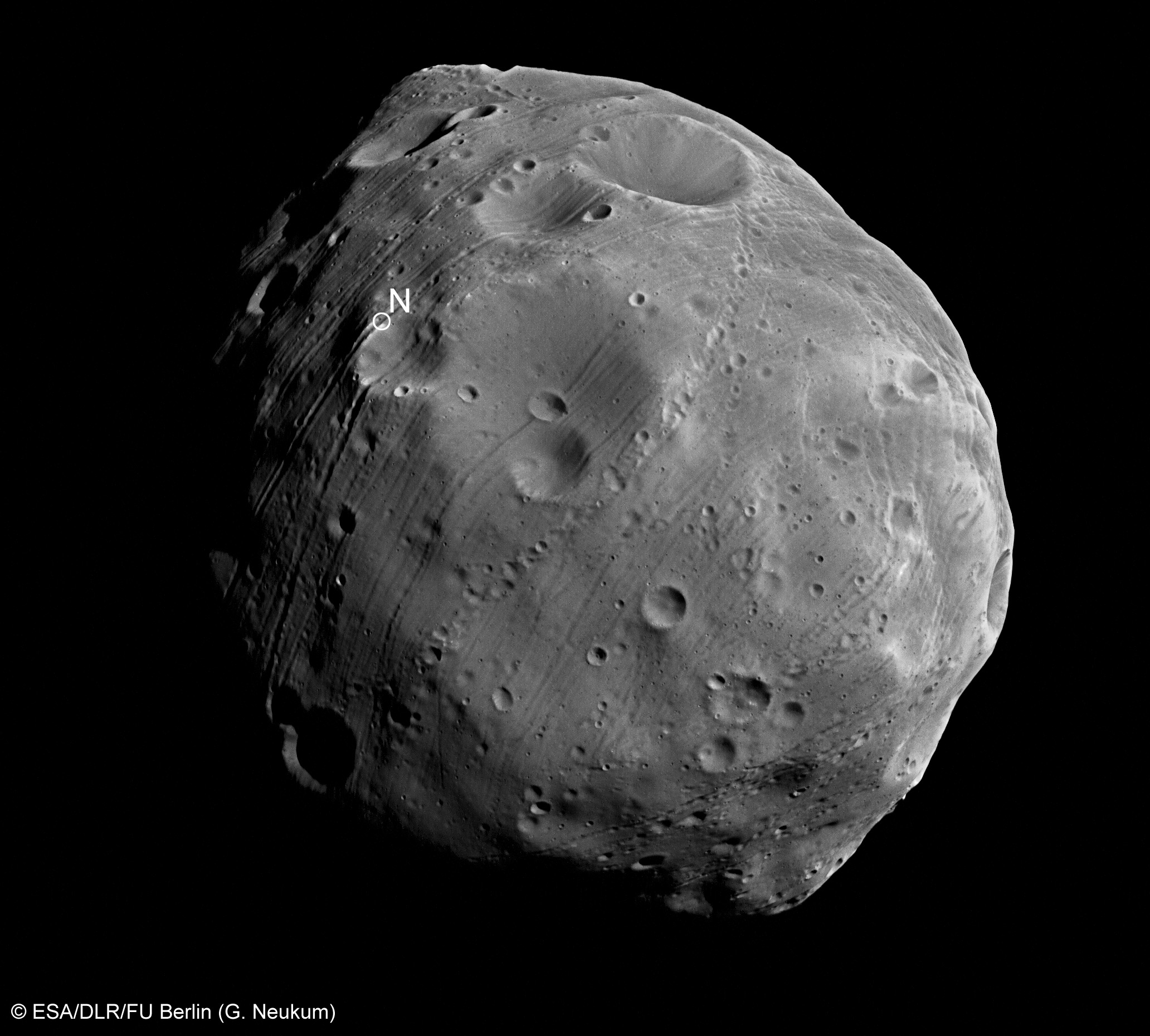 Close-up of Phobos