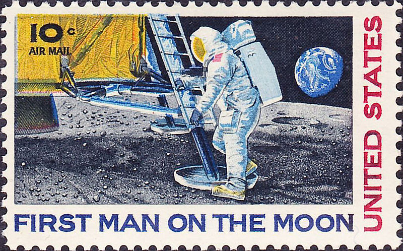 First Man on Moon Stamp (Image Credit: U.S. Post Office)