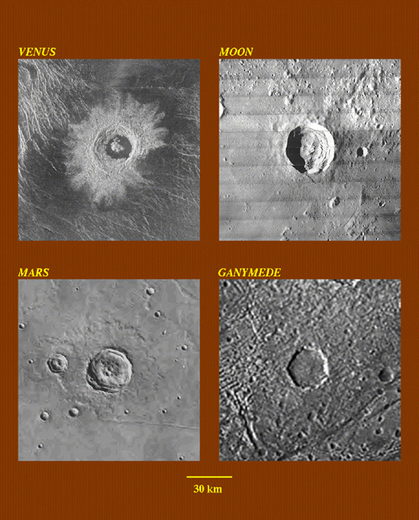 Many Worlds, Many Different Craters