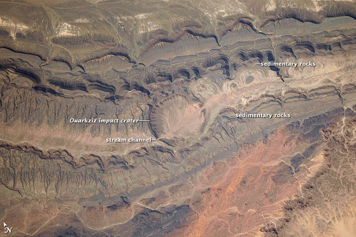 Ouarkziz Impact Crater, Algeria