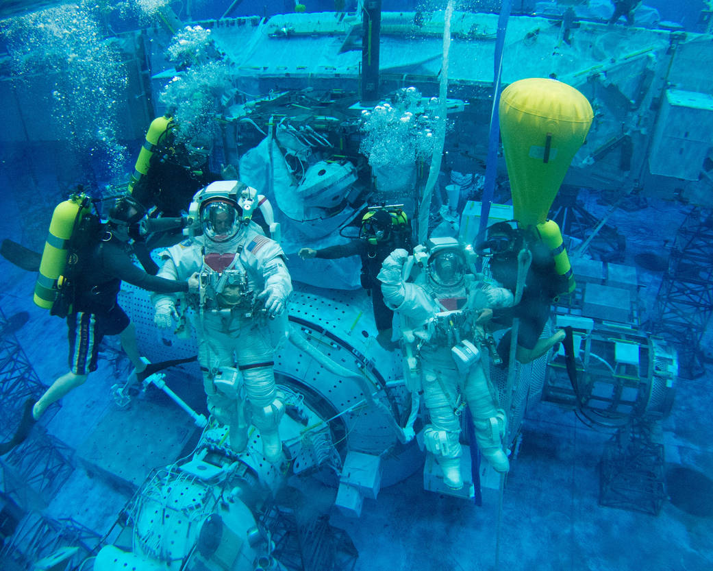 Underwater Spacewalk training