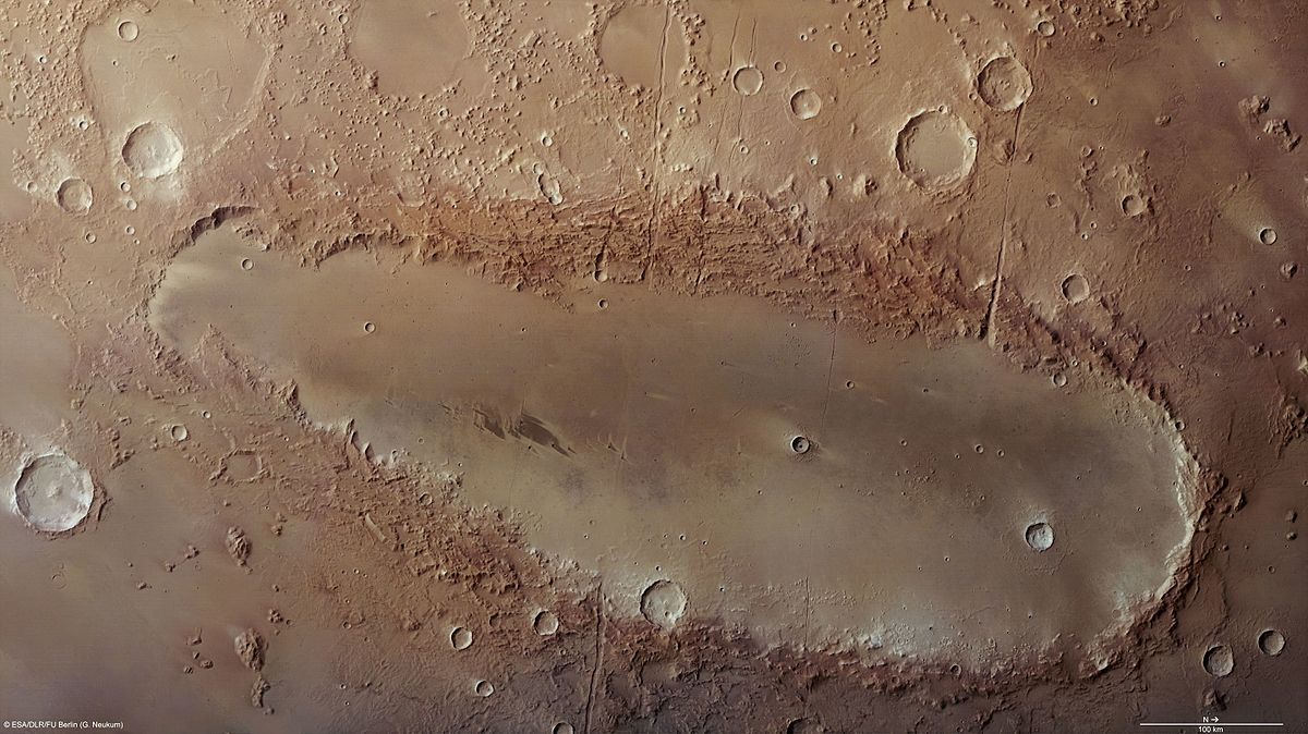Orcus Patera Crater